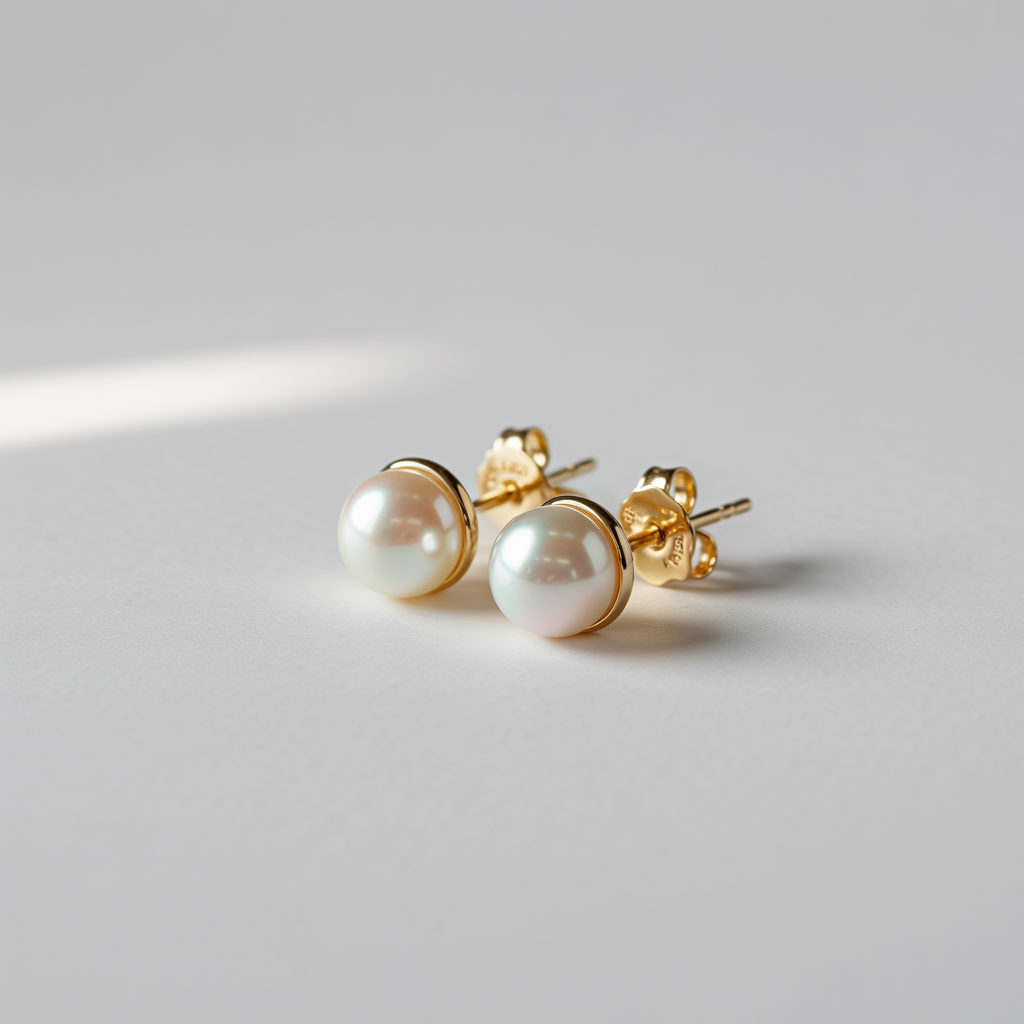 Timeless Elegance, Effortless Grace Pearl Stud Earrings