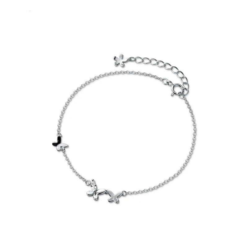 Elegant Butterfly CZ Minimalist Chain Bracelet