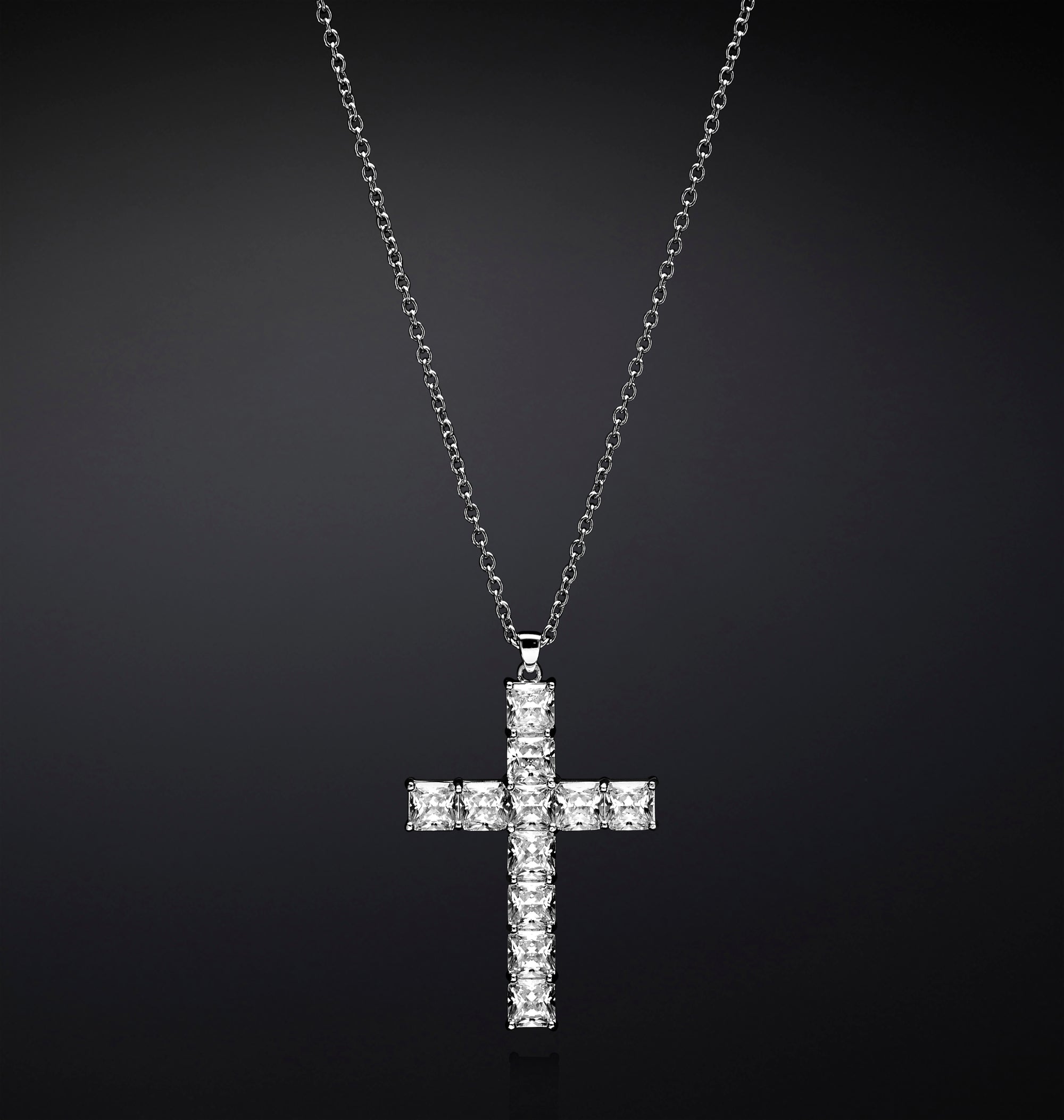 Grand Radiance Cross Pendant Necklace