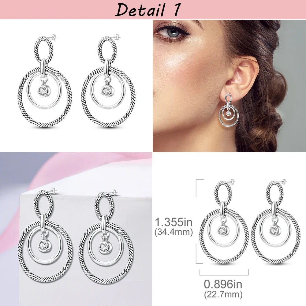 Timeless Sterling Silver Earrings - Tarnish-Resistant, Waterproof, and Hypoallergenic