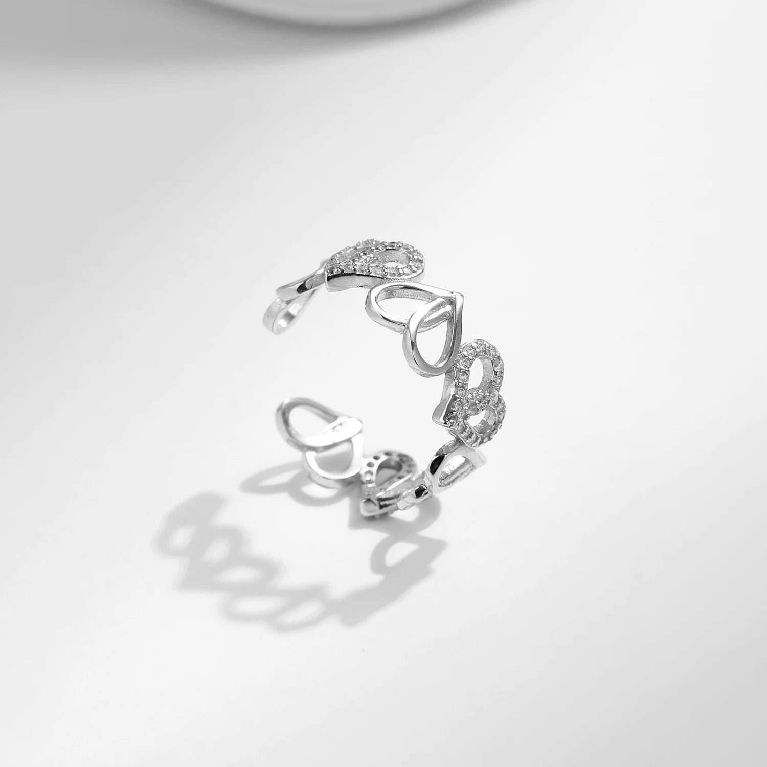 Classic Heart Silhouette Adjustable Ring