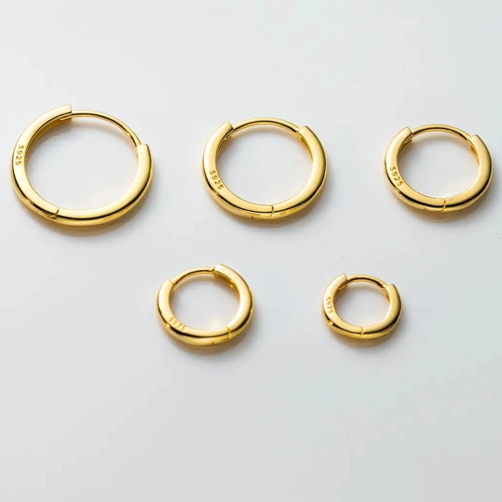 Platinum-Plated Circle Hoop Earrings