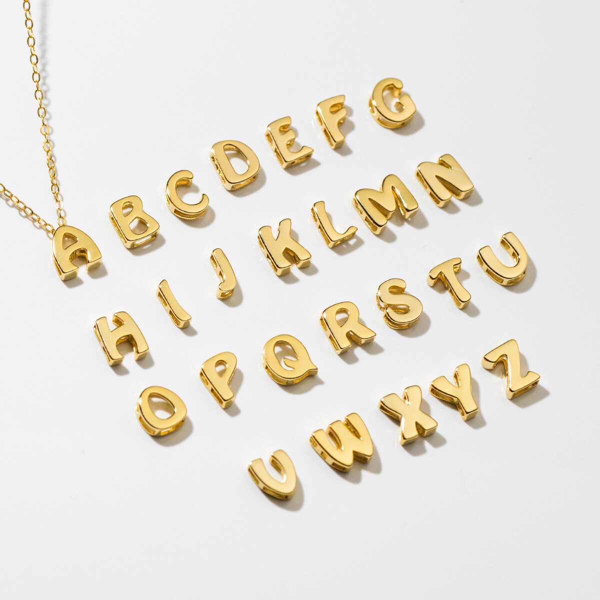 Golden Alphabet Pendant