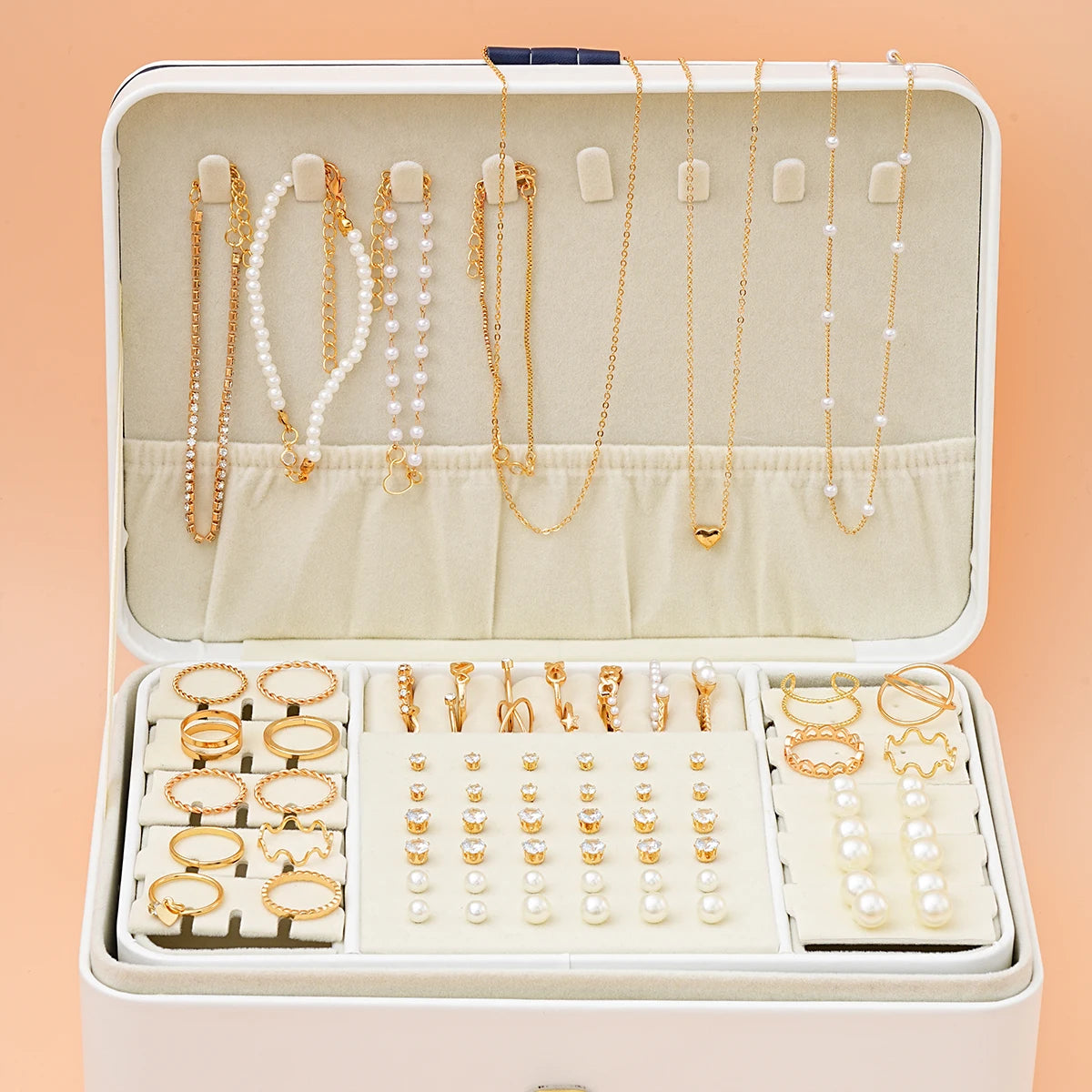 Versatile Elegance: 59-Piece Gold-Plated Jewelry Set