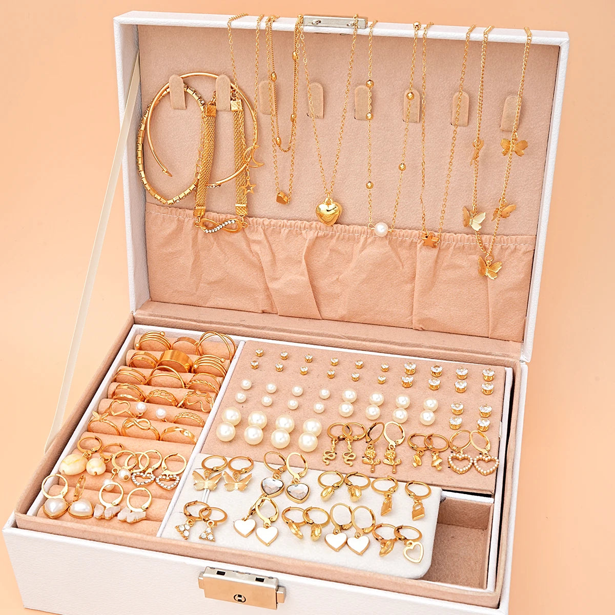 Radiant Luxury: 73-Piece Gold-Plated Jewelry Set