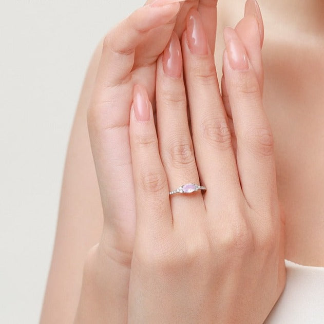 Pink Moonstone Ring