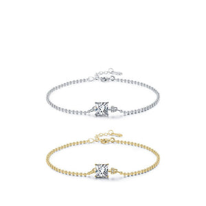 Linda Square Gem Bracelet - MySilverStandard