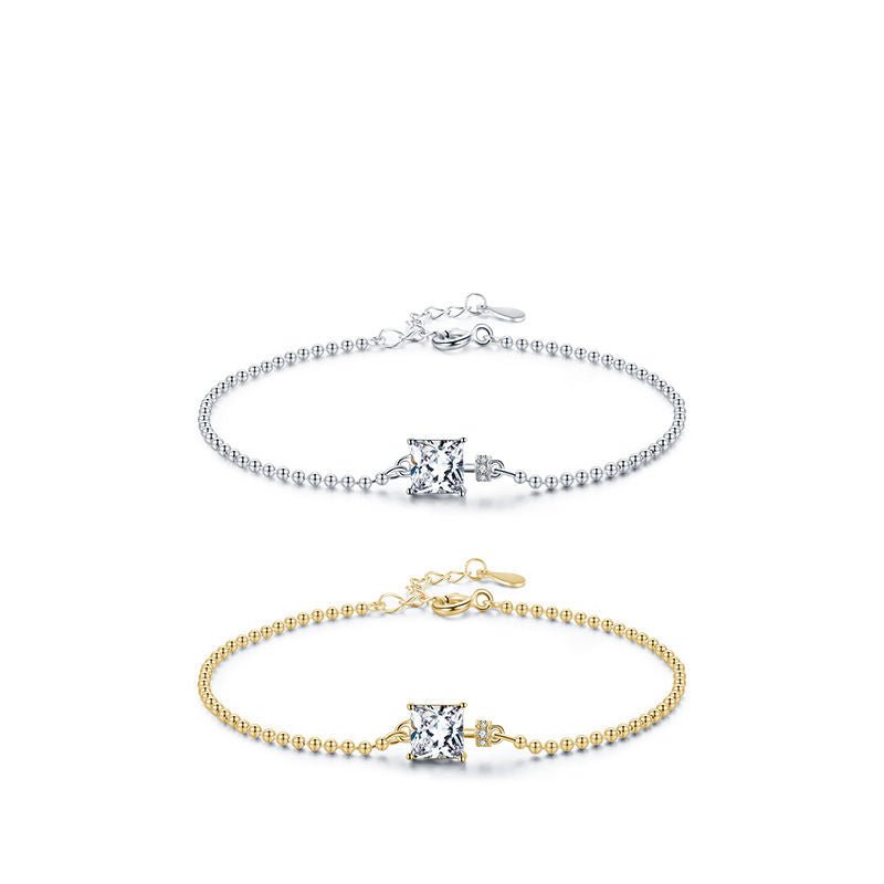 Linda Square Gem Bracelet - MySilverStandard