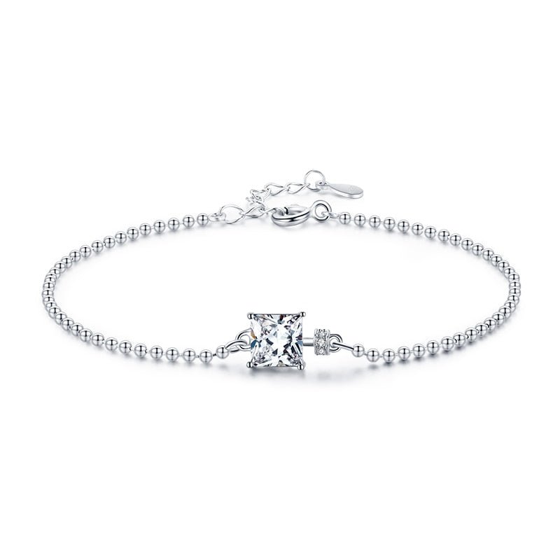 Linda Square Gem Bracelet - MySilverStandard