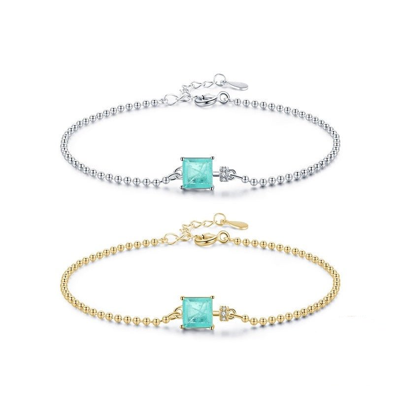 Valerie Square Turquoise Bracelet - MySilverStandard